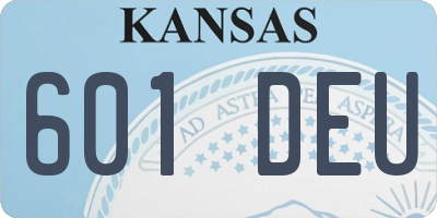 KS license plate 601DEU