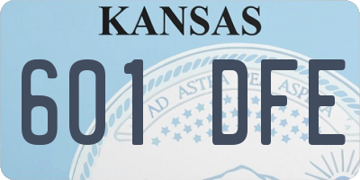 KS license plate 601DFE