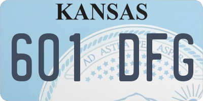 KS license plate 601DFG