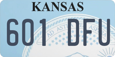 KS license plate 601DFU