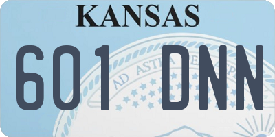 KS license plate 601DNN