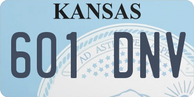KS license plate 601DNV