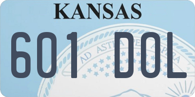 KS license plate 601DOL