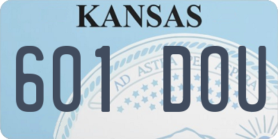 KS license plate 601DOU