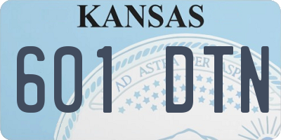 KS license plate 601DTN