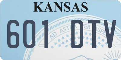 KS license plate 601DTV
