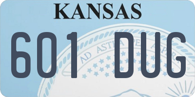 KS license plate 601DUG