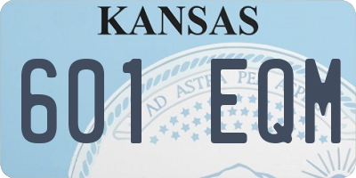 KS license plate 601EQM