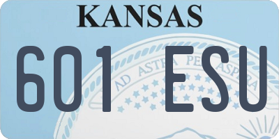 KS license plate 601ESU