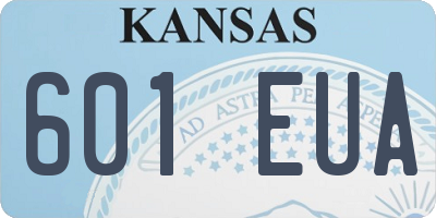 KS license plate 601EUA