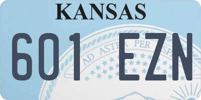 KS license plate 601EZN