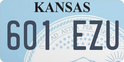KS license plate 601EZU
