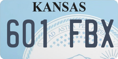 KS license plate 601FBX