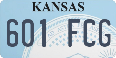 KS license plate 601FCG