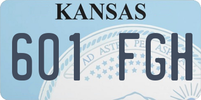 KS license plate 601FGH