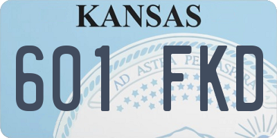 KS license plate 601FKD