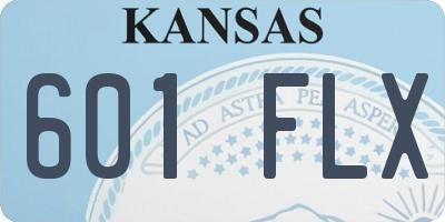 KS license plate 601FLX