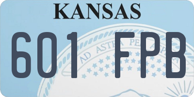 KS license plate 601FPB