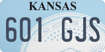 KS license plate 601GJS