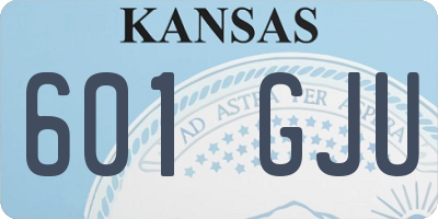 KS license plate 601GJU