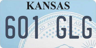 KS license plate 601GLG
