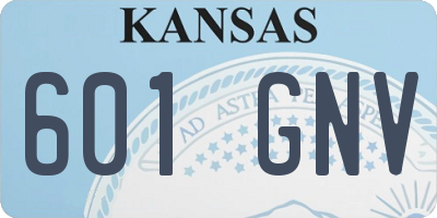 KS license plate 601GNV