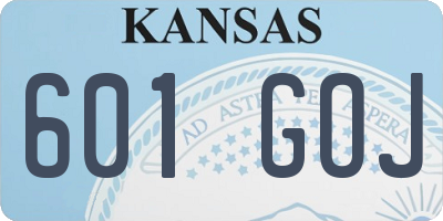 KS license plate 601GOJ