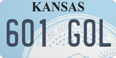 KS license plate 601GOL