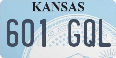 KS license plate 601GQL