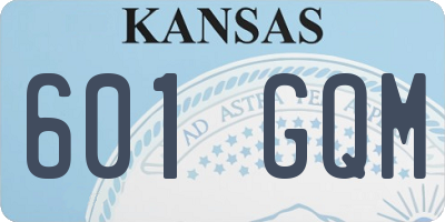 KS license plate 601GQM