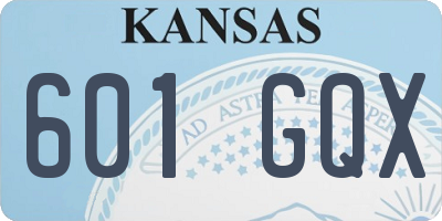 KS license plate 601GQX