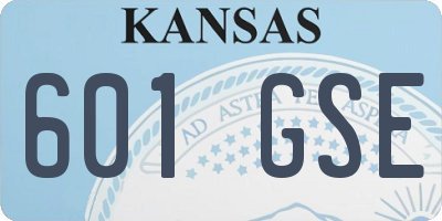 KS license plate 601GSE