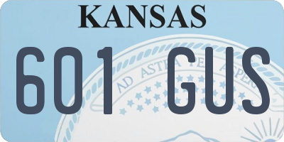 KS license plate 601GUS