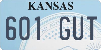 KS license plate 601GUT