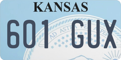 KS license plate 601GUX