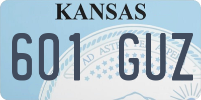 KS license plate 601GUZ