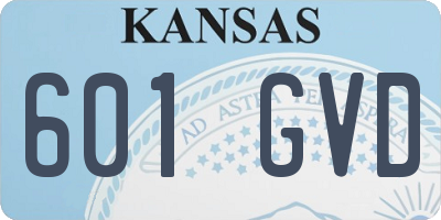 KS license plate 601GVD