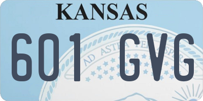 KS license plate 601GVG