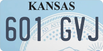 KS license plate 601GVJ