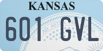 KS license plate 601GVL