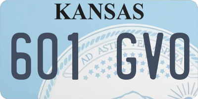 KS license plate 601GVO