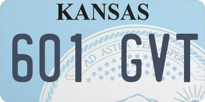 KS license plate 601GVT
