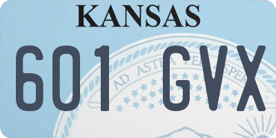 KS license plate 601GVX