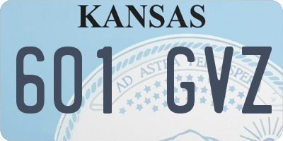 KS license plate 601GVZ