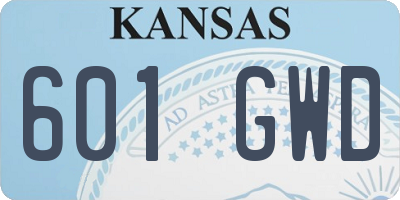 KS license plate 601GWD