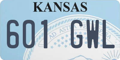 KS license plate 601GWL