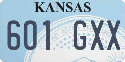 KS license plate 601GXX