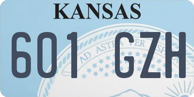 KS license plate 601GZH