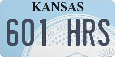 KS license plate 601HRS