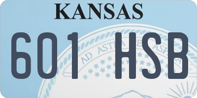KS license plate 601HSB
